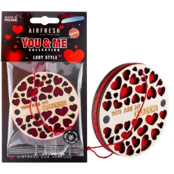 YOU & MYOU & ME LADY STYLE – drewniany zapach samochodowy premiumE FOR HER – drewniany zapach samochodowy premium